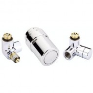Danfoss zestaw z głowicą termostatyczną RAX prawy chrom 013G4003