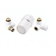 Danfoss zestaw z głowicą termostatyczną RAX prawy biały 013G4007