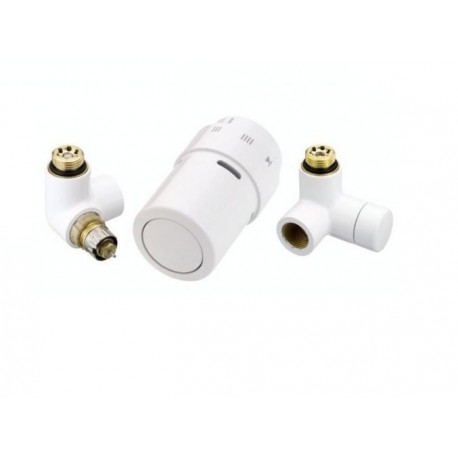 Danfoss zestaw z głowicą termostatyczną RAX lewy biały 013G4008