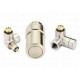 Danfoss zestaw z głowicą termostatyczną RAX prawy stal nierdzewna inox 013G4009