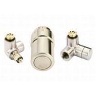 Danfoss zestaw z głowicą termostatyczną RAX prawy stal nierdzewna inox 013G4009