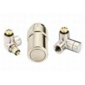 Danfoss zestaw z głowicą termostatyczną RAX prawy stal nierdzewna inox 013G4009
