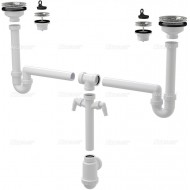 Alcaplast Syfon zlew II komorowy UNIWERSALNY  A8000