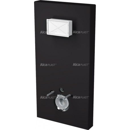 Alcaplast Zabudowa + A1101/1200 Sádromodul Slim M1204 Czarny połysk
