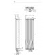 Grzejnik dekoracyjny Terma Technologie Geo Vertical 1800x298 biały WGGEV180029