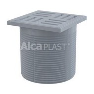 Alcaplast Gardziel wpustu, kratka 105 × 105 szara APV0100