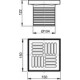 Alcaplast Gardziel wpustu, kratka 150 × 150 nierdzewna APV0400