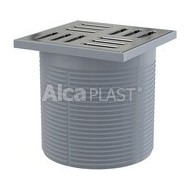 Alcaplast Gardziel wpustu, kratka 105 × 105 ze stali nierdzewnej APV0500