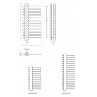 Grzejnik łazienkowy Instal Projekt Jazz z ekranem ze stali węglowej 600x1780 JAZ-60/180E