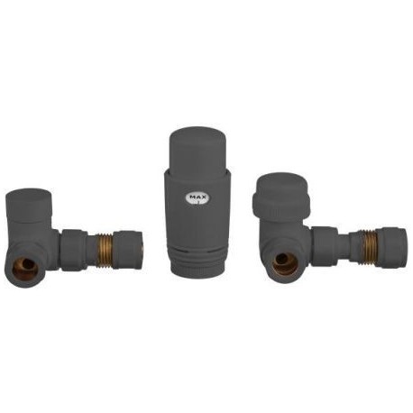 Zawory termostatyczne osiowe grafitowe z głowicą termostatyczną Invena CD-25-G15