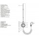 Terma Technologie Grzałka MOA 120 W chrom kabel spiralny z wtyczką + trójnik WEMAT02BCROU