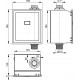 Alcaplast Automatyczny zawór spłukujący do WC, 6V (bateria) ASP3B