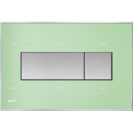 Alcaplast Przycisk sterujący do systemów podtynkowych z płytką wkładaną (Płytka: zielona) M1372