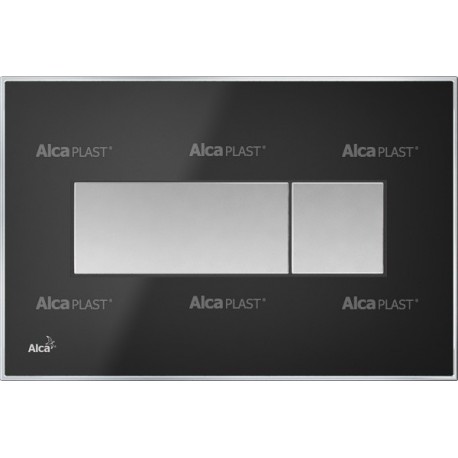 Alcaplast Przycisk sterujący do systemów podtynkowych z płytką wkładaną (Płytka: czarny mat) M1375