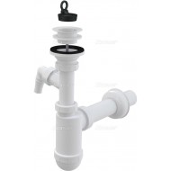 Alcaplast Syfon umywalkowy Ø40 z przyłączem i plastikowym sitkiem Ø63 A42P