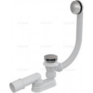 Alcaplast Syfon wannowy z korkiem click/clack metal (długośc 80 cm) A504KM 80