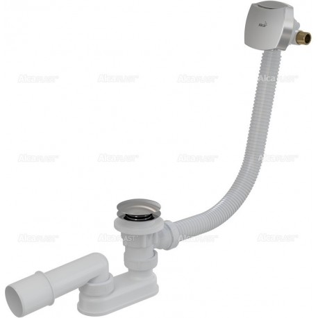Alcaplast Syfon wannowy click-clack z napełnianiem przelewem do wanien grubościennych metal-chrom (długośc 100 cm) A509KM 100