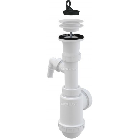 Alcaplast Syfon zlewozmywaka z podłączeniem pralki sitko plastikowe Ø70 A442P Ø50/40