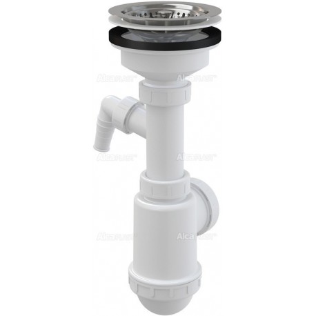 Alcaplast Syfon zlewozmywaka z podłączeniem pralki sitko nierdzewne Ø115 A446P Ø50/40