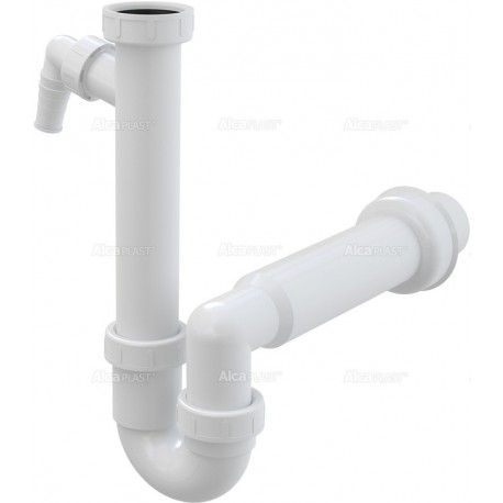 Alcaplast Półsyfon zlewozmywaka rurowy z nakretką 6/4" i przyłączem A81 Ø50