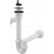 Alcaplast Syfon zlewozmywaka rurowy sitko nierdzewne Ø70 i z zlącze podłączeniowe A810 Ø40