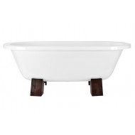 Wanna wolnostojąca Besco GRACJA 160x75 drewniane nogi