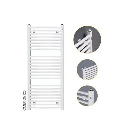 Grzejnik łazienkowy Instal Projekt Omega R z podłączeniem D50 800x1746 OMER-80/170D50