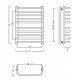 Grzejnik łazienkowy Instal Projekt Bolero 550x1038 BOL-55/100