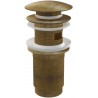 Alcaplast Spust umywalki click/clack 5/4" metalowy z przelewem, duży korek, MOSIĄDZ ANTYCZNY, A392ANTIC