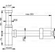 Alcaplast Półsyfon umywalkowy DN32 DESIGN metalowy, kwadratowy, A401