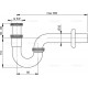 Alcaplast Półsyfon umywalkowy „U“ DN32 z nakrętką 5/4", metalowy, A432