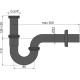 Alcaplast Półsyfon umywalkowy „U“ z nakrętką 5/4", czarny-mat, A4320BLACK
