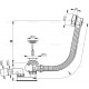 Alcaplast Syfon wannowy, korek automatyczny, chrom (długość 120cm), A51CRM-120