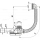 Alcaplast Syfon wannowy, korek CLIK/CLAK, metal (długość 120 cm), A507KM-120