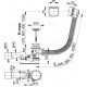 Alcaplast Syfon wannowy do wanien z hydromasażem, korek automatomatyczny, chrom (długość 120 cm), A566-112122-120