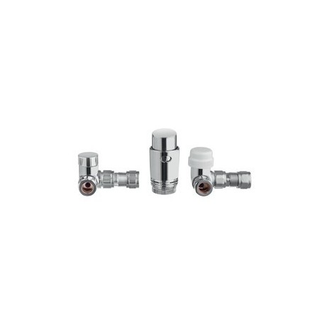 Zawory termostatyczne osiowe chrom z głowicą termostatyczną Invena CD-25-015
