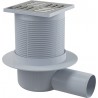 Alcaplast Kratka ściekowa 105x105/50 mm, odpływ boczny, kratka nierdzewna, syfon mokry, APV1