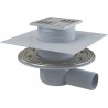 Alcaplast Kratka ściekowa 105x105/50 mm, odpływ boczny, kratka i kołnierz nierdzewny, kombinowany syfon SMART, APV1324