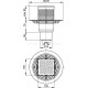 Alcaplast Kratka ściekowa 105x105/50/75 mm, odpływ pionowy, kratka nierdzewna, syfon mokry, APV201