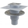 Alcaplast Kratka ściekowa 105x105/50/75 mm, odpływ pionowy, kratka i kołnierz nierdzewny, kombinowany syfon SMART, APV2324
