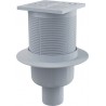 Alcaplast Kratka ściekowa 105x105/50 mm, odpływ pionowy, kratka szara, syfon mokry, APV6111
