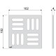 Alcaplast Kratka DESIGN 102×102 mm, stal nierdzewna, MPV001