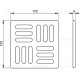 Alcaplast Kratka 102×102 mm, stal nierdzewna, MPV004