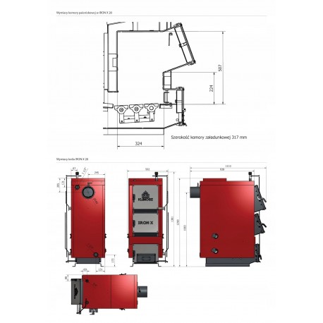 Kocioł Piec KLIMOSZ IRON X 20kW 5Klasa