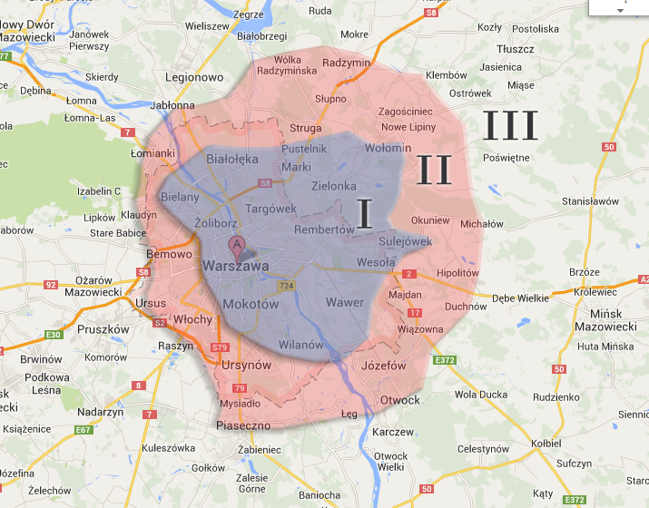 Mapa stref Warszawa - ehydraulika.pl